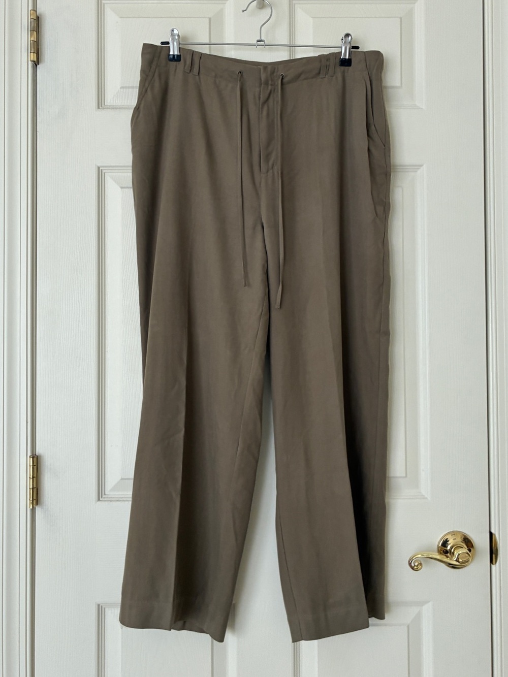 Kate Hill Silk Drawstring Waist Pants Size Large